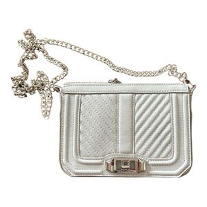 Rebecca Minkoff Light Gray Crossbody Purse Leather
